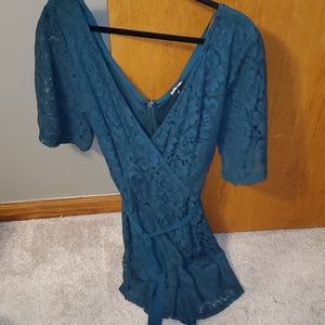 Hunter green summer romper